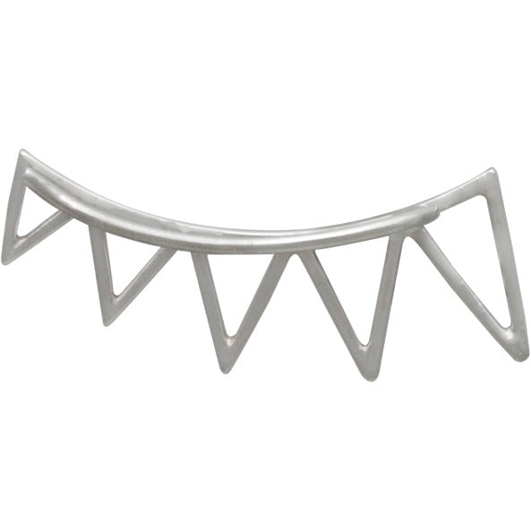 Geometric Jewelry - Silver Triangle Spike Ear Climbers - Poppies Beads n' More