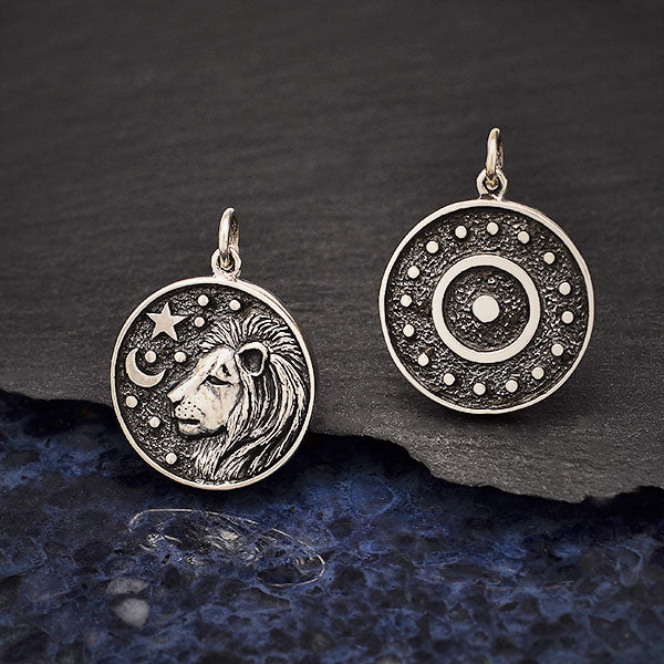 Sterling Silver Astrology Leo Pendant - Poppies Beads n' More