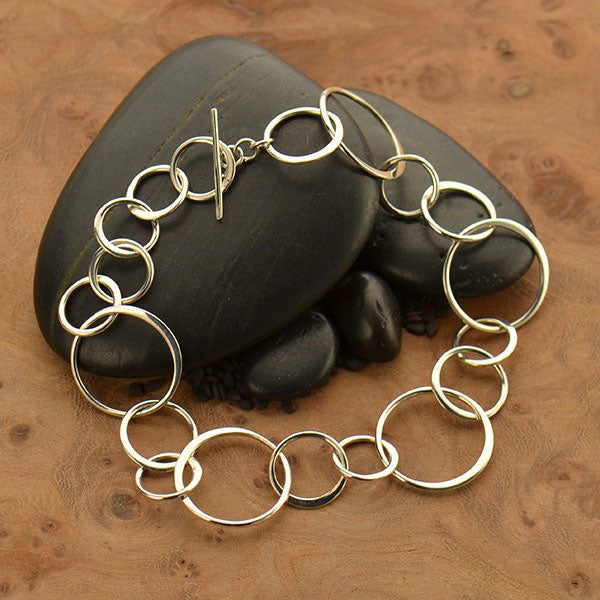 Handmade Sterling Silver Chain Bracelet - Poppies Beads n' More