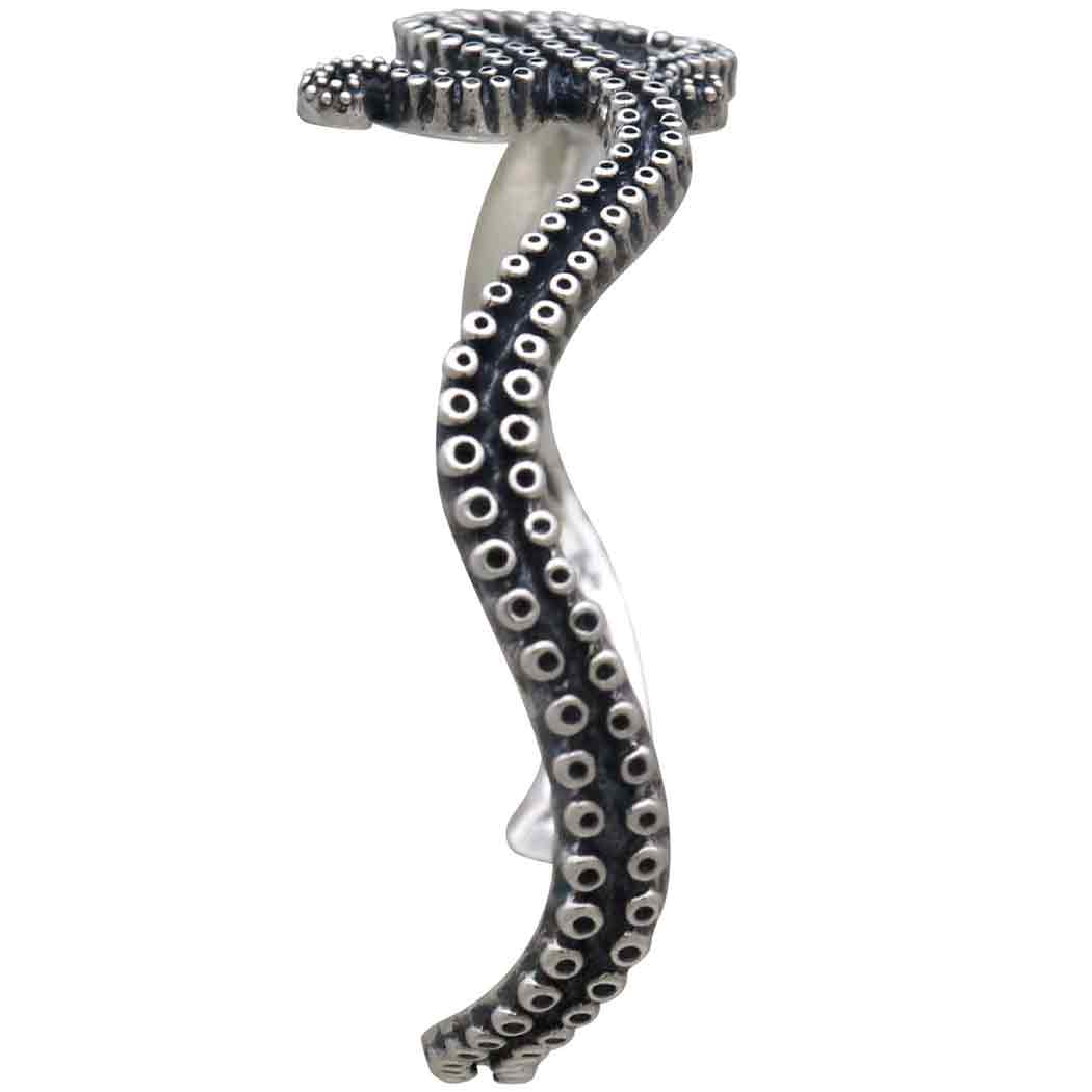 Sterling Silver Octopus Tentacle Cuff Bracelet - Poppies Beads n' More