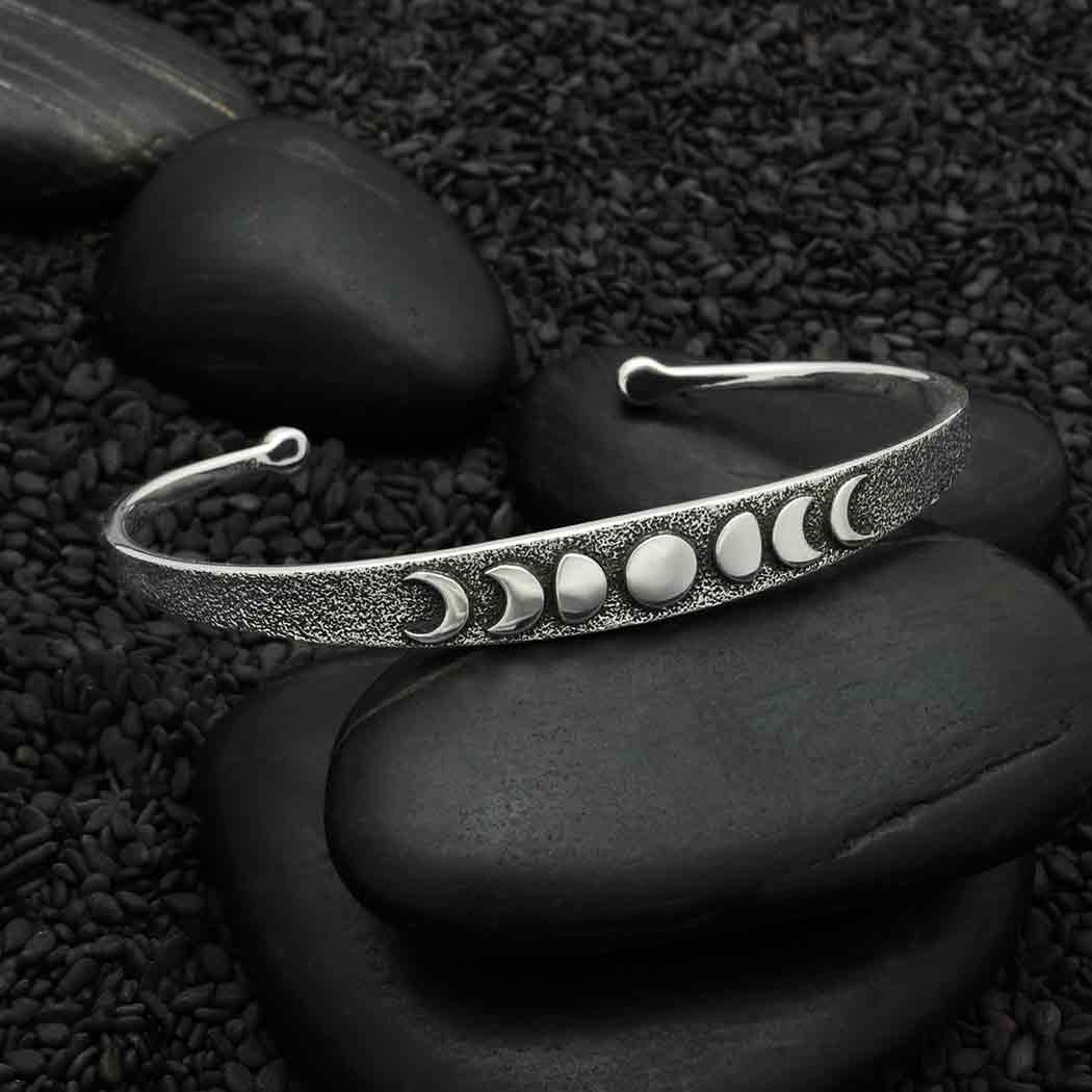 Sterling Silver Moon Phase Bracelet - Poppies Beads n' More