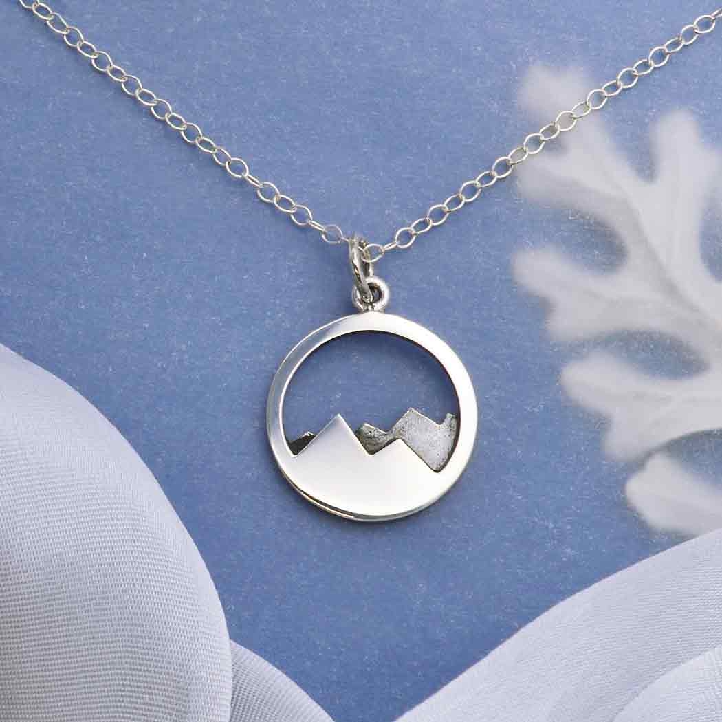 Sterling Silver Mountain Necklace - Poppies Beads n' More