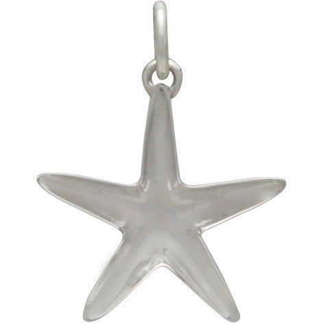 Sterling Silver Starfish with Granulation Charm - Poppies Beads n' More