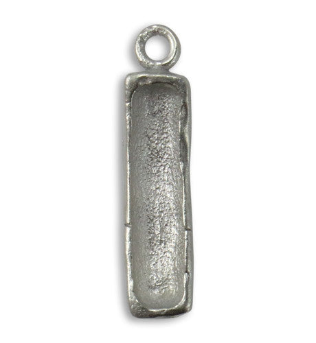 Vintaj Pewter, Rectangular Bezel - Poppies Beads n' More