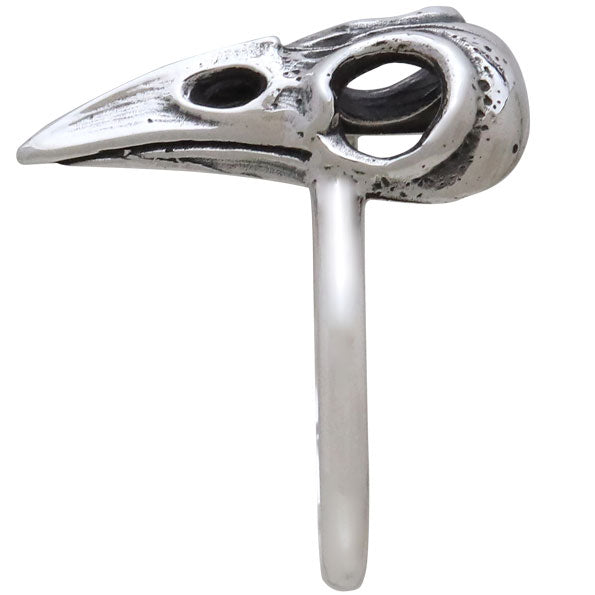 Sterling Silver Raven Skull Ring - Poppies Beads n' More