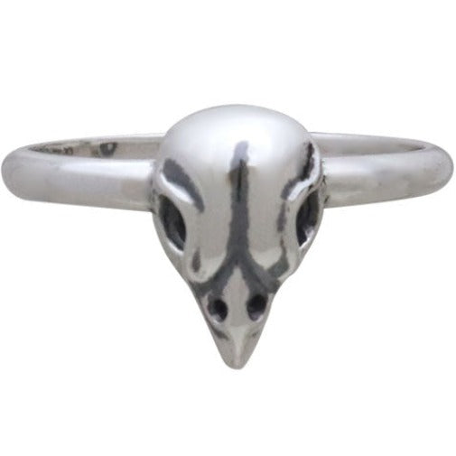 Sterling Silver Small Bird Skull Ring - Poppies Beads n' More