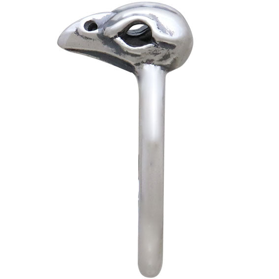 Sterling Silver Small Bird Skull Ring - Poppies Beads n' More