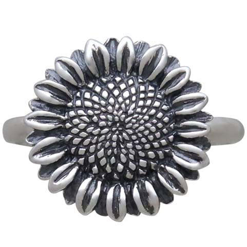 Sterling Silver Sunflower Ring - Poppies Beads n' More