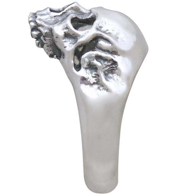 Sterling Silver Chunky Skull Ring - Poppies Beads n' More