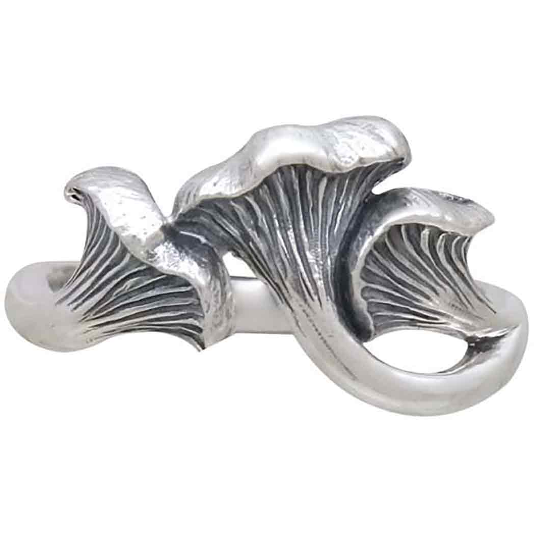 Sterling Silver Chanterelle Mushroom Ring - Poppies Beads n' More