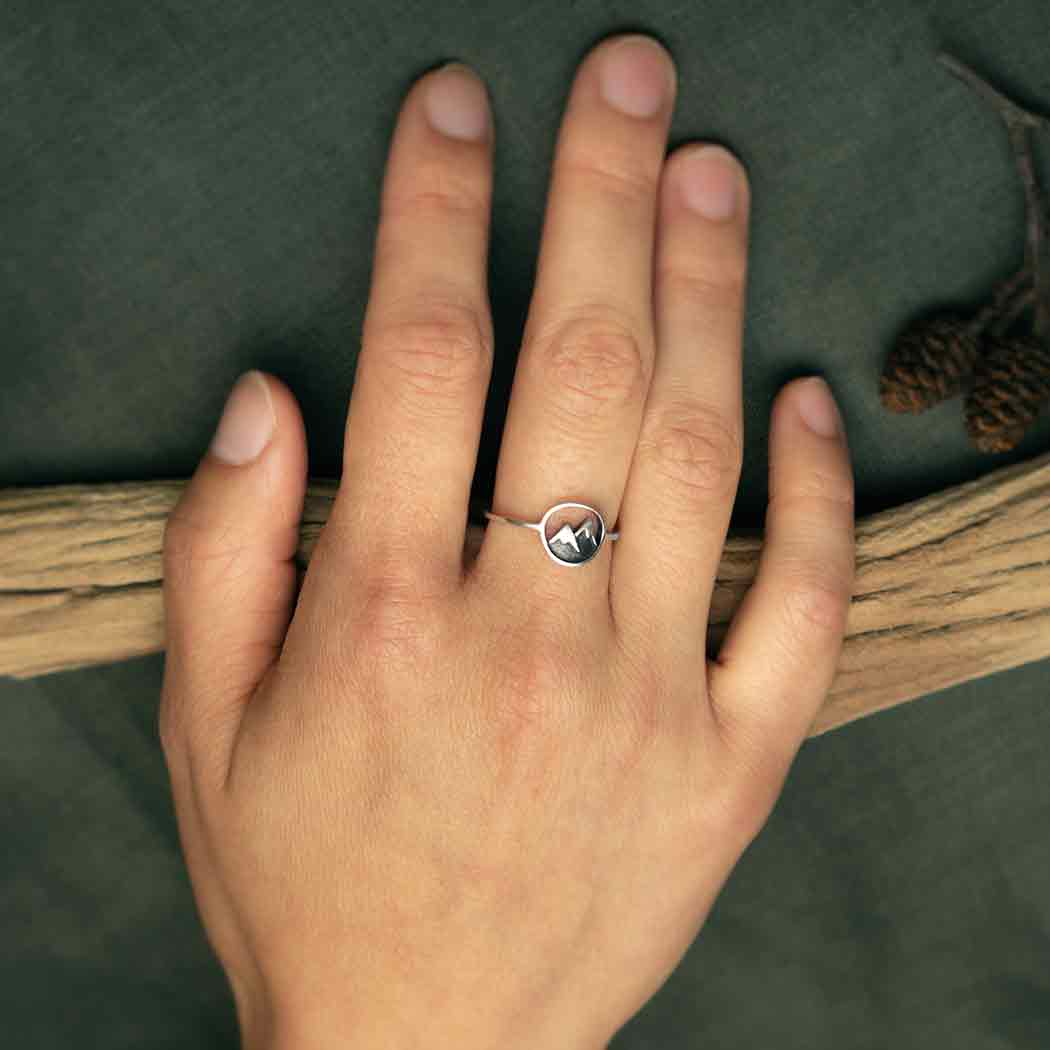 Sterling Silver Snow Capped Mountain Ring - Poppies Beads n' More