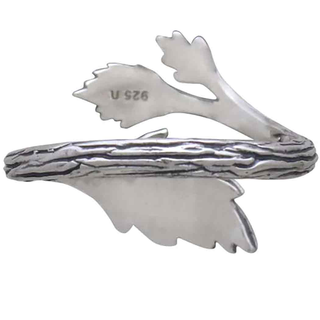 Sterling Silver Adjustable Leaf Ring - Poppies Beads n' More