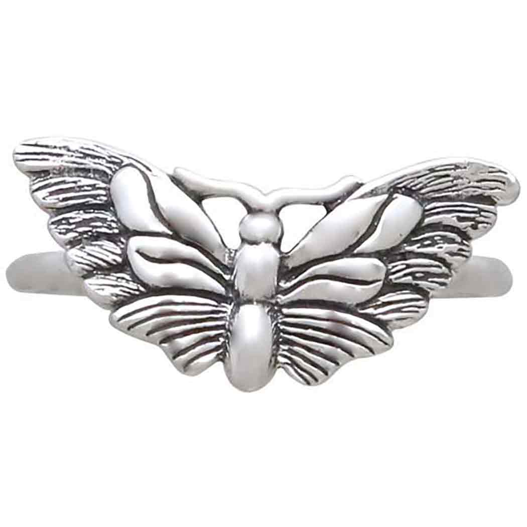 Sterling Silver Moth Ring - Poppies Beads n' More