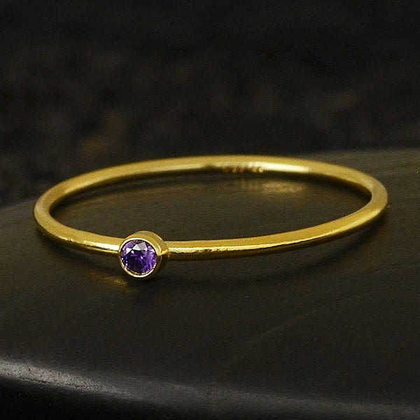 Gold Filled - Birthstone Ring - Poppies Beads n' More