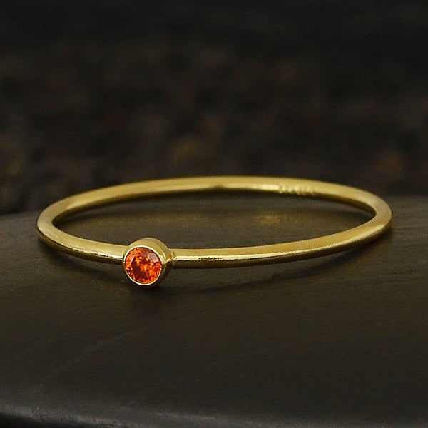 Gold Filled - Birthstone Ring - Poppies Beads n' More