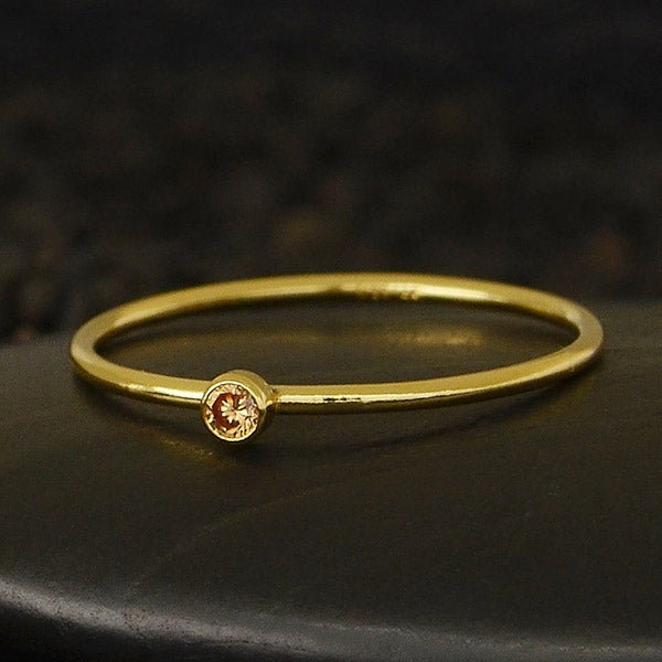 Gold Filled - Birthstone Ring - Poppies Beads n' More