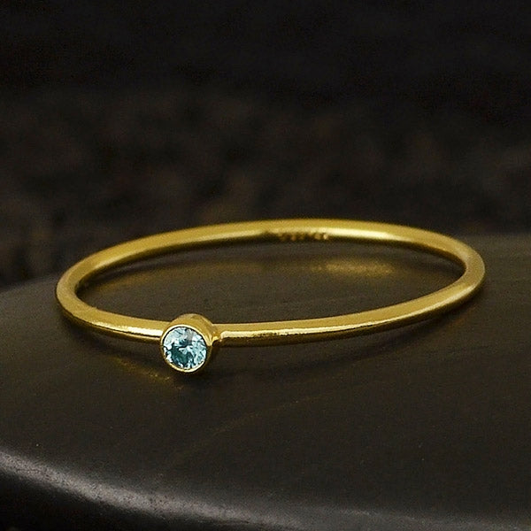 Gold Filled - Birthstone Ring - Poppies Beads n' More