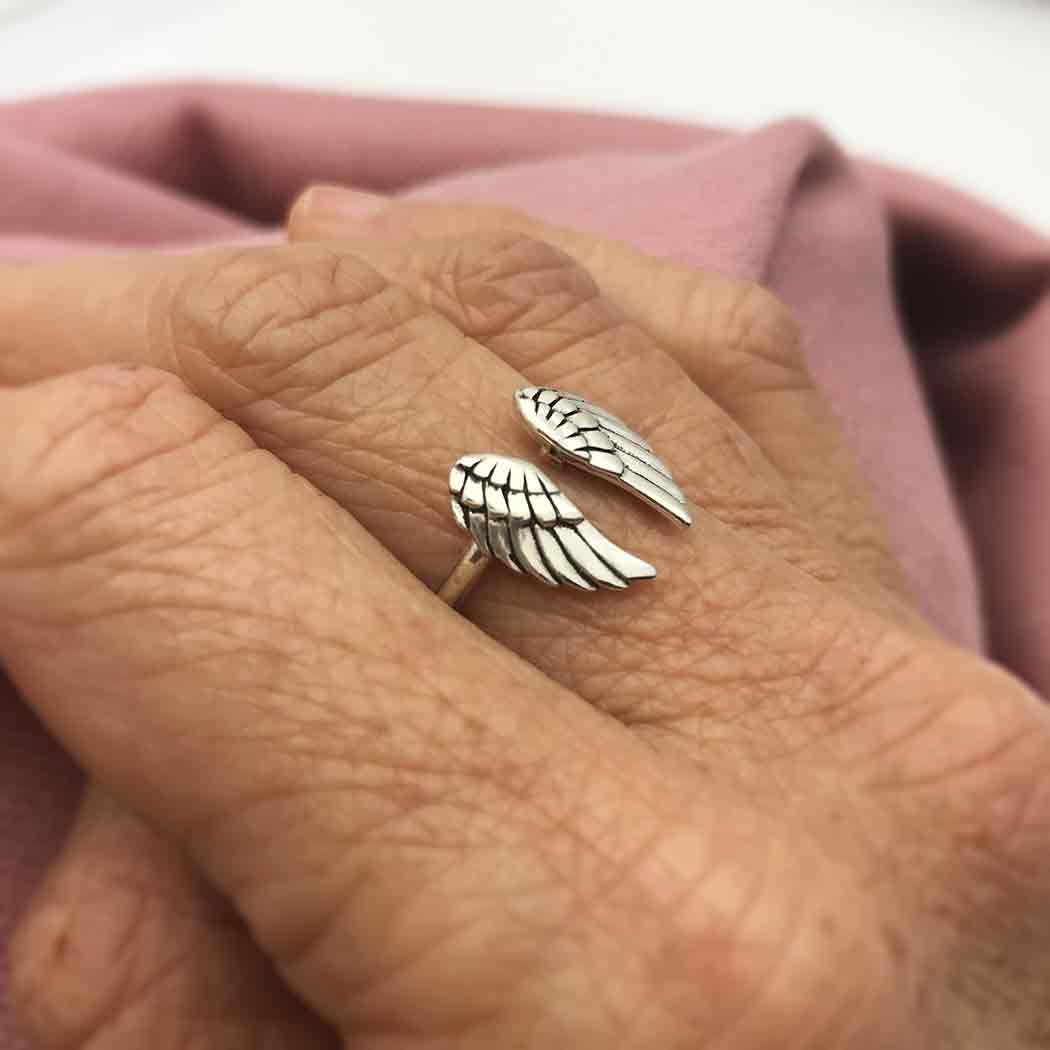 Sterling Silver Adjustable Wings Ring - Poppies Beads n' More