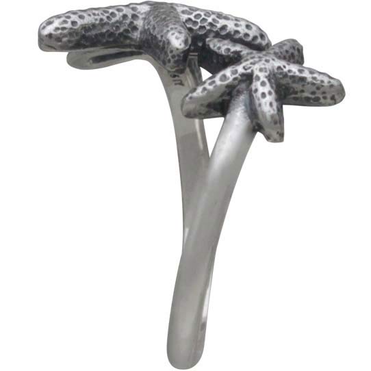 Sterling Silver Adjustable Starfish Ring - Poppies Beads n' More