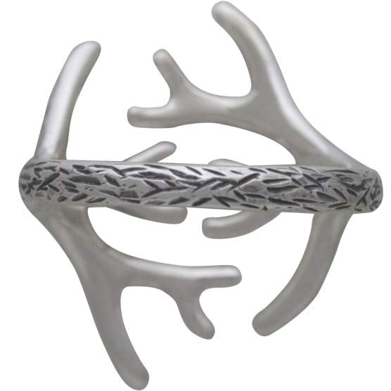 Sterling Silver Adjustable Antler Ring - Poppies Beads n' More