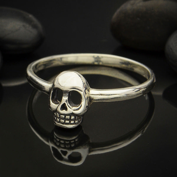 Sterling Silver Skull Ring - Poppies Beads n' More