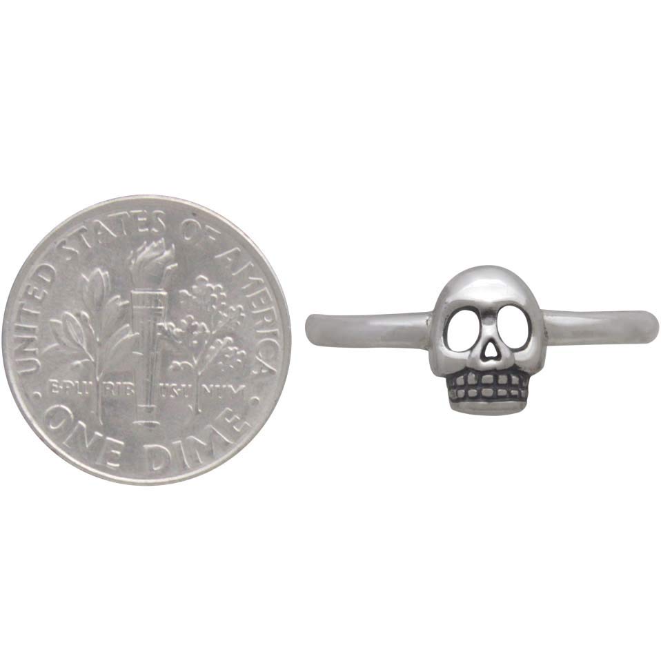 Sterling Silver Skull Ring - Poppies Beads n' More