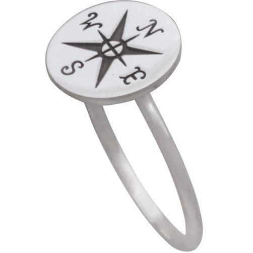 Sterling Silver Compass Ring - Poppies Beads n' More