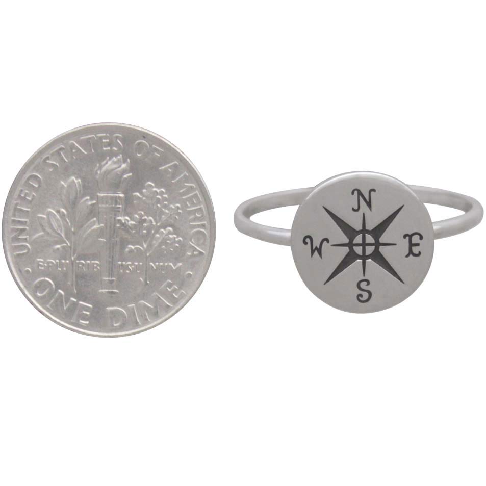 Sterling Silver Compass Ring - Poppies Beads n' More