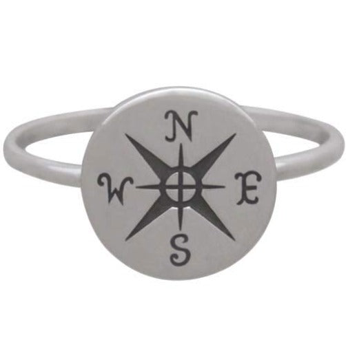 Sterling Silver Compass Ring - Poppies Beads n' More