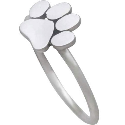 Sterling Silver Paw Print Ring - Poppies Beads n' More