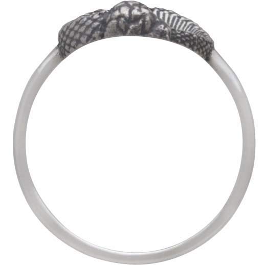 Sterling Silver Ouroboros Ring with Snake on Front - Poppies Beads n' More