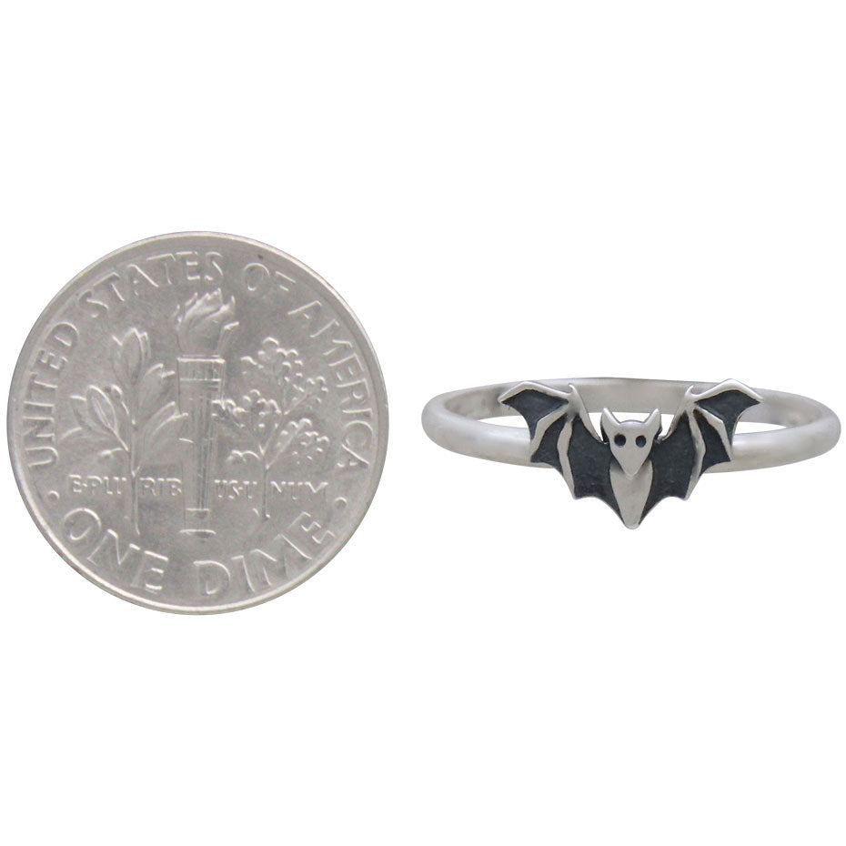 Sterling Silver Bat Ring - Poppies Beads n' More