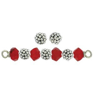 Sterling Silver Spacer Bead - Carpet Granulation - Poppies Beads n' More