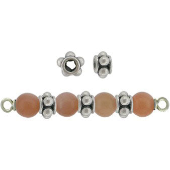 Small Spacer Bead - Five Granulated Dots - Poppies Beads n' More