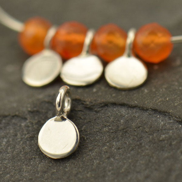 Tiny Flat Circle Dangle - Poppies Beads n' More