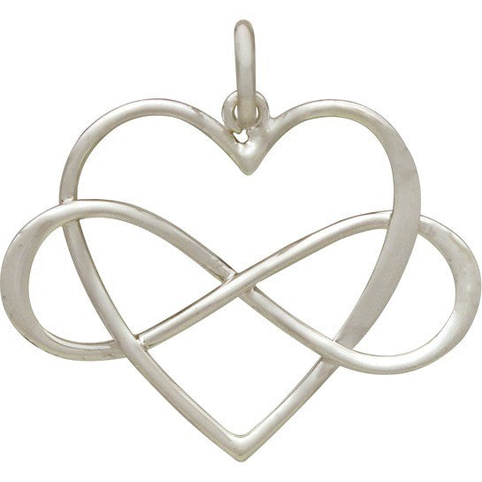 Infinity Heart Charm - Poppies Beads n' More