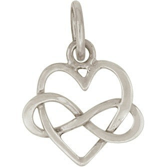 Infinity Heart Charm - Poppies Beads n' More