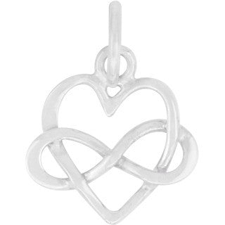 Infinity Heart Charm - Poppies Beads n' More