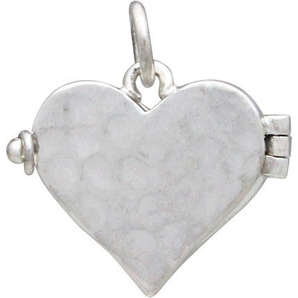 Heart Locket with Hammer Finish - Poppies Beads n' More