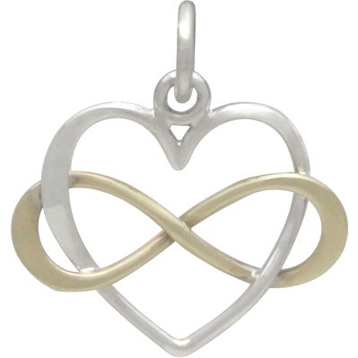 Infinity Heart Charm - Poppies Beads n' More