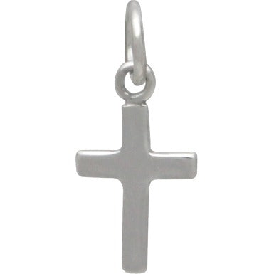 Sterling Silver Cross Charm with Granulation Detail - Poppies Beads n' More