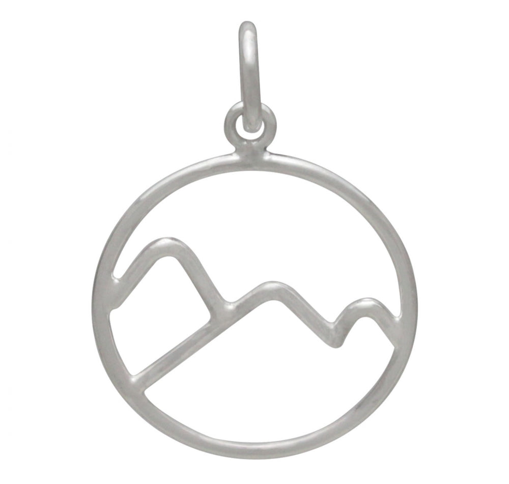 Sterling Silver Wire Mountain Charm - Poppies Beads n' More