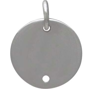 Sterling Silver Circle Disk Link - Poppies Beads n' More