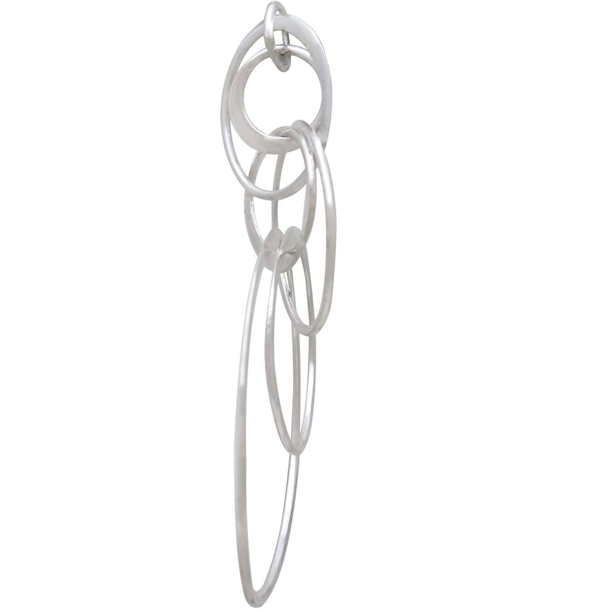 Sterling Silver Seven Floating Circles Link - Poppies Beads n' More