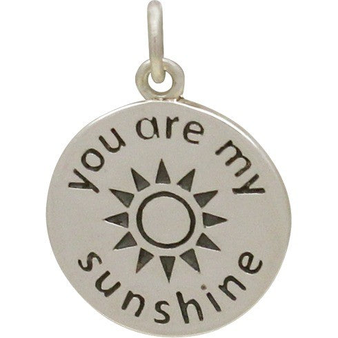 Sterling Silver You are my Sunshine Charm - Poppies Beads n' More