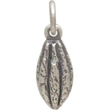 Cocoa Bean Pendant - Chocolate Pod Charm - Poppies Beads n' More