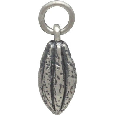 Cocoa Bean Pendant - Chocolate Pod Charm - Poppies Beads n' More