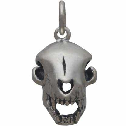 Cat Skull Charm - Poppies Beads n' More