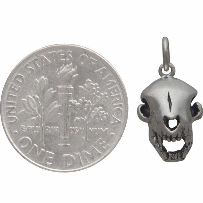 Cat Skull Charm - Poppies Beads n' More