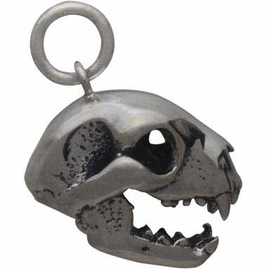 Cat Skull Charm - Poppies Beads n' More